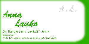 anna lauko business card